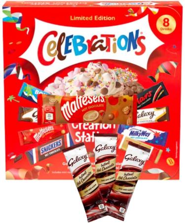 Hot Chocolate Gift Set - Galaxy & Maltesers Hot Chocolate Gift Set - Celebrations Christmas Hot Chocolate Sachets Gift for Couples Kids Men Women - Buy Online on SooperMarket.com