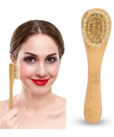 Buy Manual Facial Cleansing Brush - Exfoliating Skin Tool with Wooden Handle for Deep Pore Cleaning - Ideal for Daily Facial Care - Buy Online on SooperMarket.com
