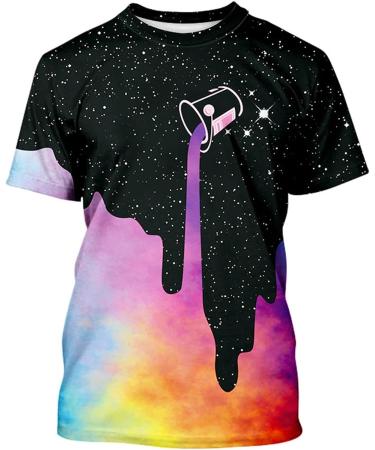 Kids 3D Print Casual Summer Blouse T-Shirt - Black, Size 9-10 Years - Buy Online on SooperMarket.com