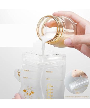 Breast Milk Storage Bags 250ml - 40 Pack | Freezer Safe Baby Milk Bags | Ideal for Bottle Warmer - Buy Online on SooperMarket.com
