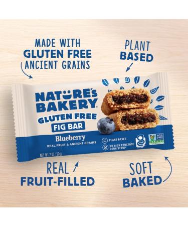 Natures Bakery Gluten Free Blueberry Fig Bars 36 Twin Packs - Vegan, Non-GMO Snack Bar - 6 Boxes, 6 Count Pack - Real Fruit Ingredients - Buy Online on SooperMarket.com