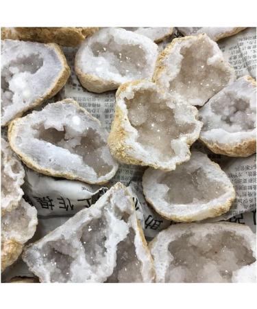 Natural Crystal Rough Natural White Agate Geode Slice Quartz Crystal Cluster MineralsCrystal Home Decoration for Decoration Stone Generator HOMEZHOU 2pcs - Buy Online on SooperMarket.com