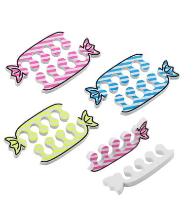 DomeStar Toe Separators Set - 24PCS Soft Foam Toe Cushions, Finger Separator Tool in 3 Colors for Party Spa Supplies - Buy Online on SooperMarket.com