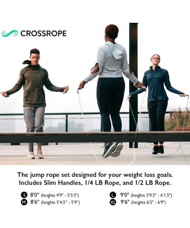 Crossrope Get Lean - Weighted Jump Rope Set Large 9'0 | For Users 5'9.5 - 6'1.5 - Buy Online on SooperMarket.com