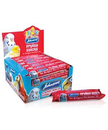 Johnsons Bulk Box Treat 2 Eat Budgie/Parakeet Fruity Sticks 1x28