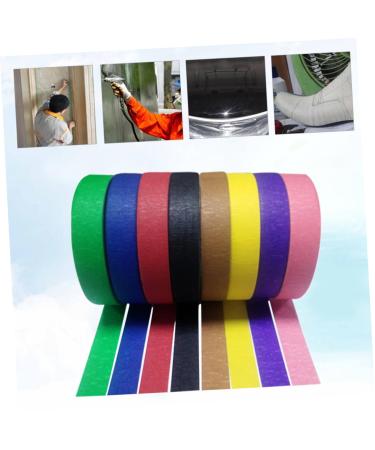 Healeved 6pcs Strong Sticky Wrinkle Paper Colored Tape Garage Door t Handle Container for Gardening Tools Butle Tape Round Grill Grate Adhesive Tape Spray Paint Color Separation Child - Buy Online on SooperMarket.com
