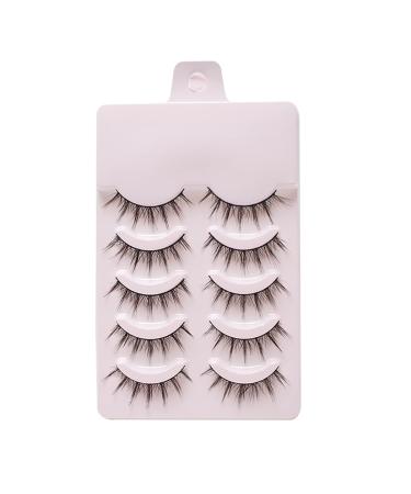 5 Pairs Black False Eyelashes Eyelash Extensions Fake Eyelashes Non-Irritating Stunning Visual Effect False Eyelashes Cluster Extension Lashes for Women's Make Up Makeup Brushes and Tools Accessories