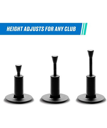 Fiberbuilt Adjustable Golf Tee - Premium Driving Range Mat Tees for Practice Net or Simulator - 2 Pack Black - Buy Online on SooperMarket.com