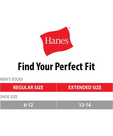 Hanes Men's X-Temp Performance Crew Socks 6-Pack - Size 6-12, Black Color - Buy Online on SooperMarket.com