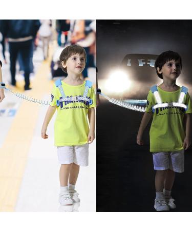 Blisstime Reflective Toddler Leash - 2 in 1 Anti Lost Wrist Link & Harness for Toddlers - Child Safety Leash in Blue - Buy Online on SooperMarket.com