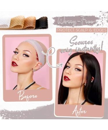 3 Pcs Secure Invisible Wig Gripper | Soft Non-Slip Sweatproof Wig Band for Ultimate Hold - Buy Online on SooperMarket.com