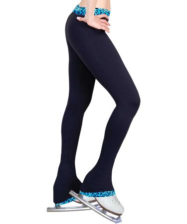 Leopard Turquoise Figure Skating Practice Pants - Medium Size - Buy Online on SooperMarket.com