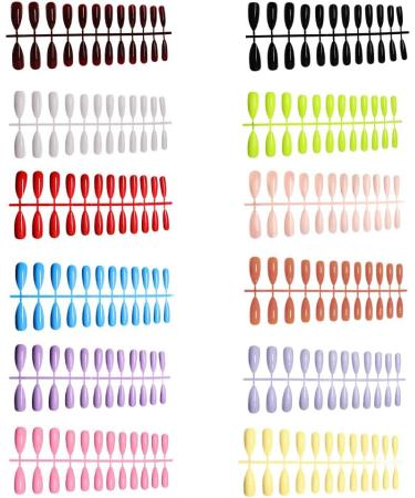 Dajidafu 1 Set False Nails Long Press Nail Tips Full Cover Artificial Fingernails Nail Art Simple Style for Women Girls Beginners SM17P63 Red - Buy Online on SooperMarket.com