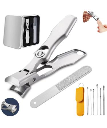 German Nail Clippers for Men 2024 New Professional Nail Clippers with Catcher Ultra Sharp Stainless Steel Fingernail Clipper for Thick Toenails Ant-Splashing Toenail Clippers for Seniors