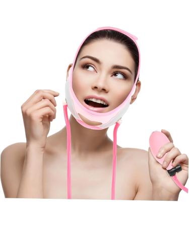 CANIGHT 1pc Inflatable Face Strap Face Strap Double Chin Face Lifting Strap Thin Face Strap Fabric Pink - Buy Online on SooperMarket.com