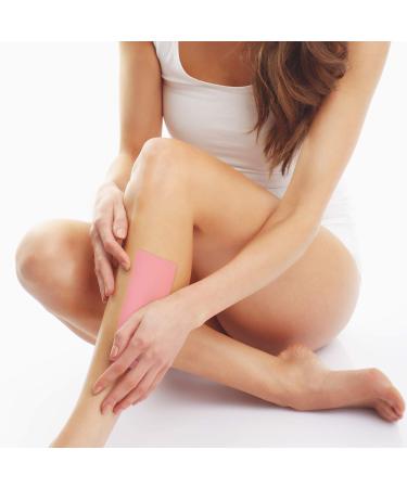 Whaline 400 Pink Non-Woven Wax Strips for Body & Facial Hair Removal - Men & Women - Arms, Legs, Underarm, Eyebrow, Bikini - Small & Large Sizes - (No Wax Included) - Buy Online on SooperMarket.com