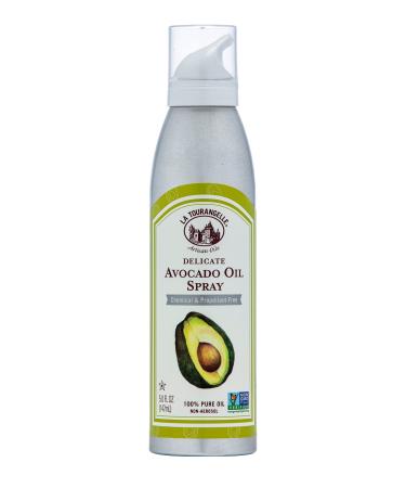 La Tourangelle, Avocado Oil Spray, All-Natural Handcrafted from Premium Avocados, Great for Cooking, Butter Substitute, and Skin and Hair Care, Spray Cooking and Grilling Oil, 5 fl oz