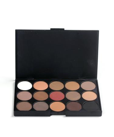 Pure Vie Professional Highlight Eyeshadow Palette - 15 Colors Matte Shimmer Eye Shadows Pallet for Contouring, Highly Pigmented Nudes, Natural Warm Tones - Holiday Gift Set - Buy Online on SooperMarket.com