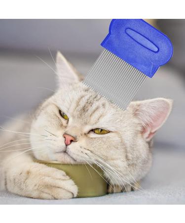 2 Pcs Cat Flea Comb Flea Comb for Cats Portable Tight Design Non Slip Handle for Long-Haired Cat Short-Haired Cat - Buy Online on SooperMarket.com