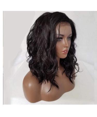 Buy BGHJUE N Wig | Stylish Black Short Synthetic Wig with Side Fringe | 50% Human Hair High Density Wig for Women - Buy Online on SooperMarket.com