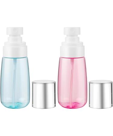 WLLHYF 2 Pack Travel Spray Bottle TSA Approved Small Spray Bottle Travel Size 2oz/60ml Leak Proof Refillable Fine Mist Spray Bottle for Perfume Essential Oils Toners Hair Face Cosmetics (blue/pink) - Buy Online on SooperMarket.com