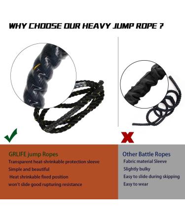 XGQQ Weighted Jump Rope - 9.8 Ft Heavy Battle Rope for Home Gym Workout - Buy Online on SooperMarket.com