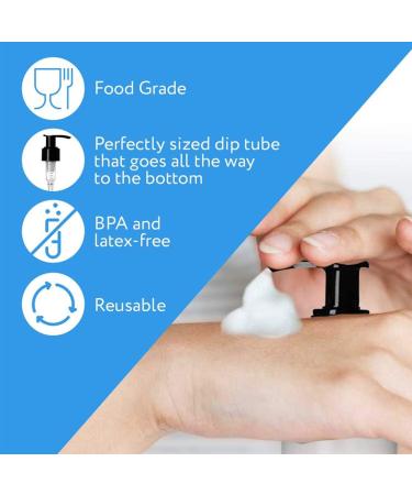 TEEROVA Plastic Pump Dispenser Bottles 8 oz BPA-Free Empty Refillable Containers for Lotion Shampoo and Massage Oil (Pack of 4) - Buy Online on SooperMarket.com