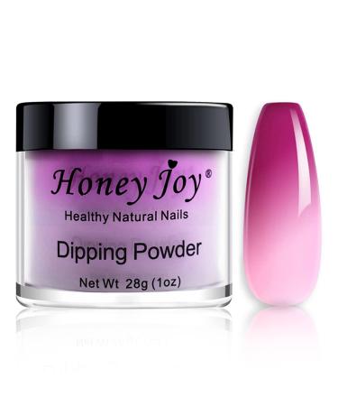 28g/Box White and Rose Pink Temperature Color Change Dip Powder Nails Dipping Nails Long-lasting Nails No UV Light Needed (W-No.19) Dip-W-No.19