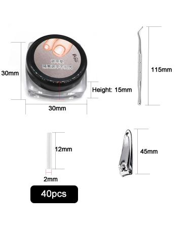 Ingrown Toenail Correction Set - 42 C-Shaped Fill Padding | Simple Tool for Ingrown Toenail Relief - Buy Online on SooperMarket.com