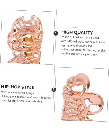 KALLORY 1pc Scorpion Single Braces Adult Costume Halloween Costumes Hip Hop Clothes for Men Cosplay Teeth 2X1cm Golden - Buy Online on SooperMarket.com