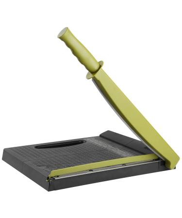 A4 Paper Cutter Guillotine, 12" Cut Length, 16 Sheets Capacity, Portable Stack Paper Trimmer, Foldable Design for Office Home School Paper Photo Cardstock Label Cutter