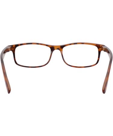 TBOC Reading Glasses +2.50 - Brown Tortoise | Stylish Reading Aid for Men & Women | Perfect for Seniors & Digital Devices - Buy Online on SooperMarket.com