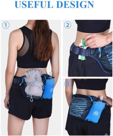 AONIJIE Hydration Belt with Water Bottle Holder - Blue Running Fanny Pack for Women Men, Fits 6.8 Phones, 24oz Bottles - Ideal for Walking, Skiing, Hiking, Running - Buy Online on SooperMarket.com