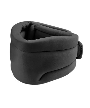 Perfeclan neck support bandage neck bandage made of soft sponge breakthrow with ergonomic foam pillow for women who are in the plane in the family black