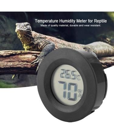 Mini Digital Hygrometer Thermometer | Indoor Humidity Temperature Monitor with Large LCD Display and Backlight for Reptile - Black - Buy Online on SooperMarket.com