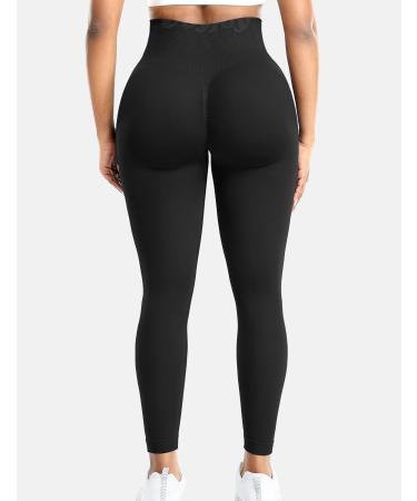 VOYJOY Women's Scrunch Butt Lifting High Waist Yoga Leggings - Black, Small - Buy Online on SooperMarket.com