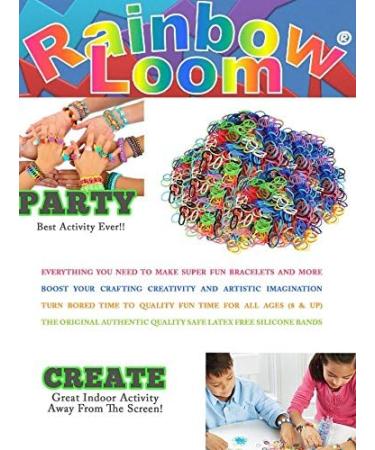 Rainbow Loom Crafting Kit | Loom, Metal Hook, Mini Loom, 600 Rubber Bands + 24 Clips - Buy Online on SooperMarket.com