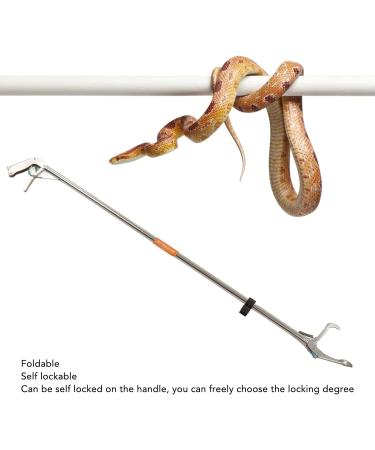 Foldable Self Lockable Stainless Steel Reptile Grabber Snake Tong Snake Catcher Stick Rattlesnake Catcher Grabber Pick-up Handling Tool Snake Tong Foldable Reptile Grabber Catcher Handling Too - Buy Online on SooperMarket.com