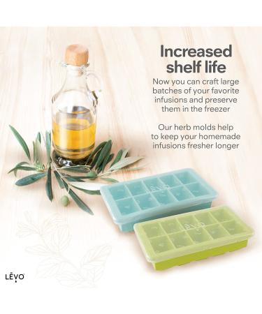 LVO Herb Block Tray with Lid - Silicone Freezer Herb Saver for Infusions - BPA Free, Red - Buy Online on SooperMarket.com