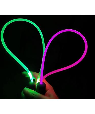 Glowing LED Jump Rope for Kids and Adults - Adjustable Colorful Light-Up Skipping Rope for Indoor and Outdoor Fitness Activities - Buy Online on SooperMarket.com