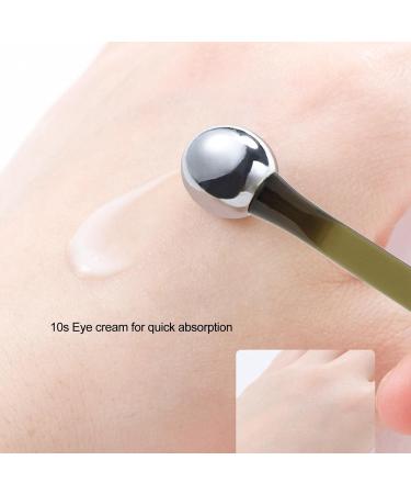 Silver Roller Ball Eye Cream Applicator Set - 2pcs Zinc Alloy for Dark Circles & Under Eye Massage | International Shipping Available - Buy Online on SooperMarket.com