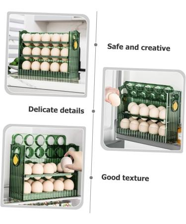 OSALADI Egg Storage Box Storage Boxes Plastic Cilantro Containers for Refrigerator Egg Holder Container Box Green 26X20X10CM - Buy Online on SooperMarket.com