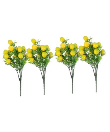 HOMSFOU 4 Pcs Artifical Flower Arrangements Strawberry Home Decor Strawberry Decorations for Home Ramo De Flores Artificiales Home Decoration Artificial Branches Household Vase Plastic
