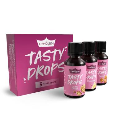 Buy GymQueen Tasty Drops - 3 Pack (30ml each) - Cookie Dough Cheesecake Caramel - Calorie-Free Flavor Enhancers - Top Seller - Buy Online on SooperMarket.com