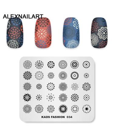 Nail Stamping Plate Set - 4 Piece Tree Unicorn Comic Patterns | DIY Nail Art Stamper & Scraper | International Shipping - Buy Online on SooperMarket.com
