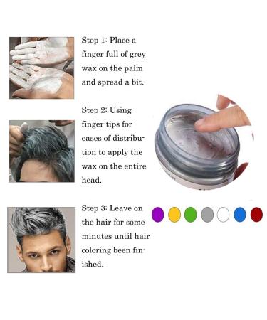 Silver Gray Hair Color Wax 4.23 oz - Natural Temporary Hairstyle Cream for Party, Cosplay & Clubbing - Buy Online on SooperMarket.com