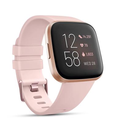 Vancle for Fitbit Versa Armband women men silicone sports replacement bracelet watch bracelet for Fitbit Versa 2 bracelet/versa/versa lite/se bracelet (s pink) s rosa