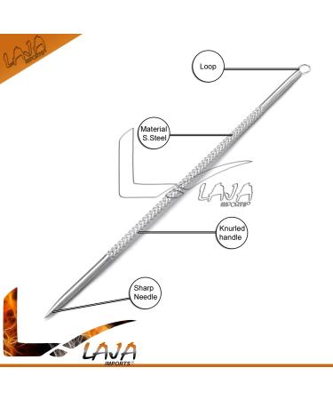 LAJA Imports Needle Blackhead Remover Pimple Extractor Popper for Acne Comedone Blemish Whitehead Zit Removal Tool - Buy Online on SooperMarket.com
