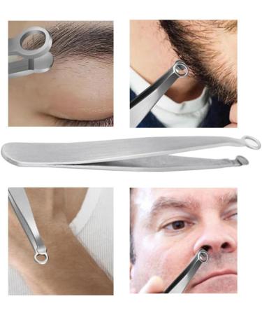 Nose Hair Tweezers Stainless Steel Round Tip Face Hair Remover Eyelash Eyebrow Tweezers Professional Tweezers - Buy Online on SooperMarket.com
