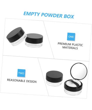 CANIGHT 2pcs Elastic Mesh Loose Powder Box Flour Holder Makeup Powder Case Portable Powder Puff Black Abs - Buy Online on SooperMarket.com